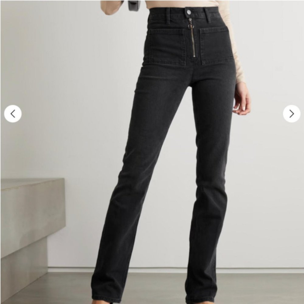 Reformation Peyton Zip Ultra High Rise Bootcut Jeans